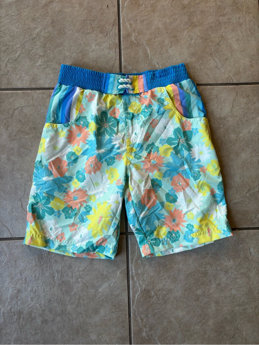 Matilda Jane Floral Multi-Color Kids Swim Trunks